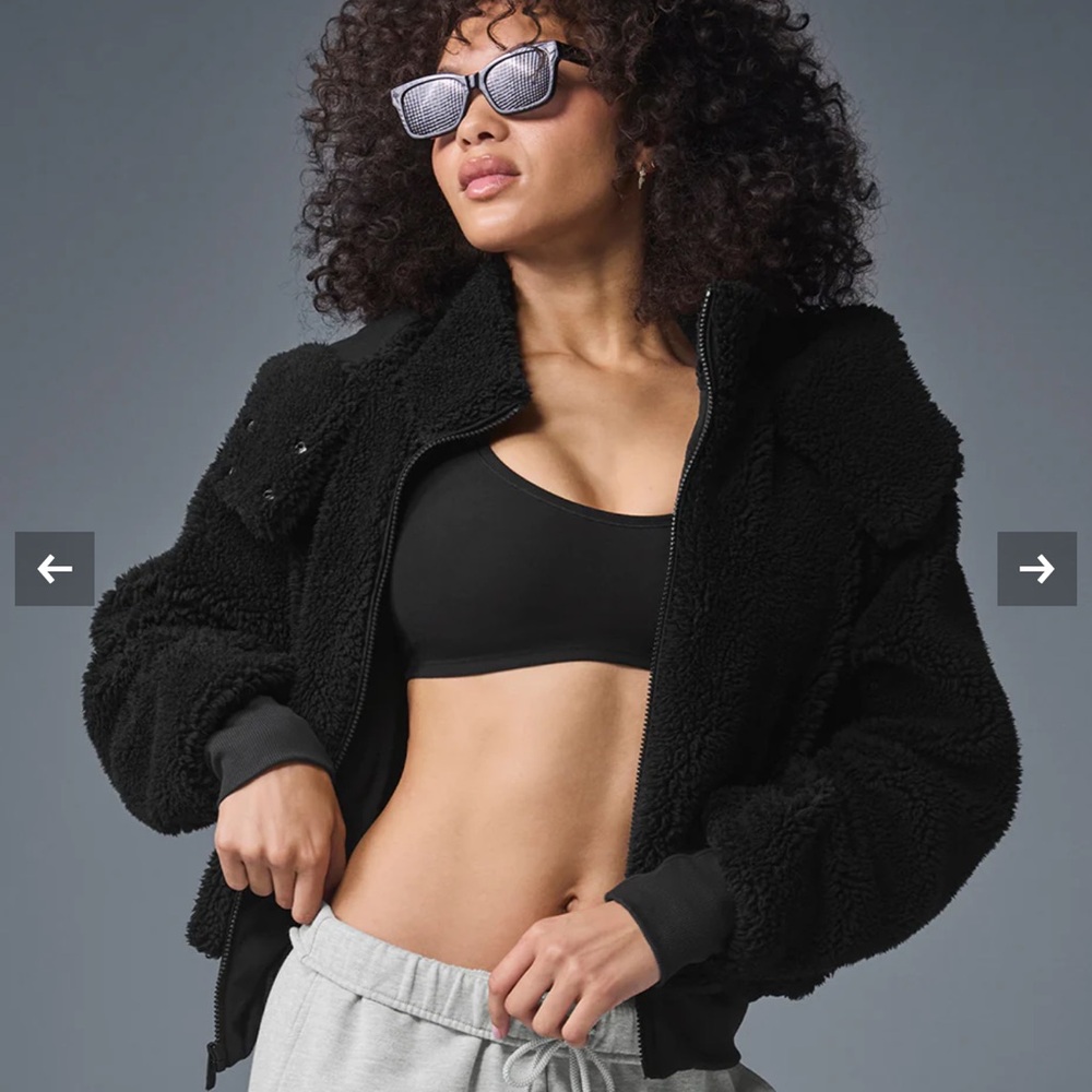 ALO Yoga Black Foxy Sherpa Jacket